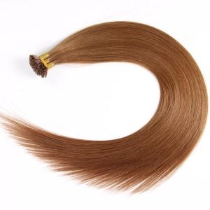 Quality Double Drawn Silky Straight 100% Brazilian Human Hair Flat Tip Hair Extension wholesale