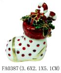 Christmas Shoe Fashion Metal Jewelry Box