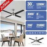 52" Brushed Nickel Iron Blades LED Ceiling Fan Light for Lighting and Circuitry