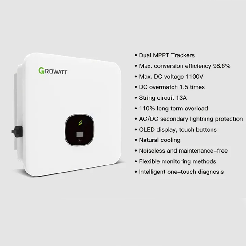 Growatt 6kw Inverter Mod 6000tl3-xh Solar Hybrid Inverter With Mppt Charge Controller And Wifi