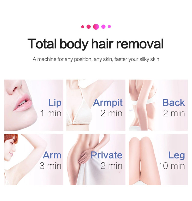 White 500000 Flashes 3cm2 Laser Hair Removal Handset