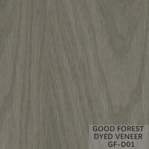 Grain Dyed Wood Veneer Natural American Oak Veneer Bleaching