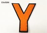 Green Alphabet Chenille Embroidery Patches For Varsity Jackets