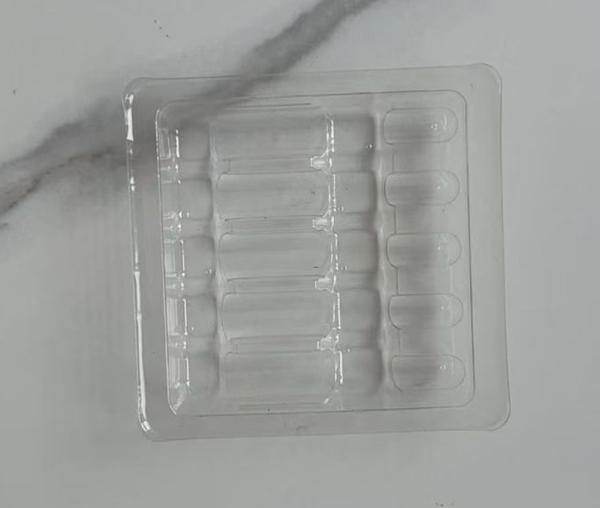 Ecofriendly transparent plastic ampoule tray tray Medical 10ml sample box