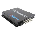 1080P Fiber Video Converter 4 channel Single Fiber SM 1310 / 1550nm FC For CCTV