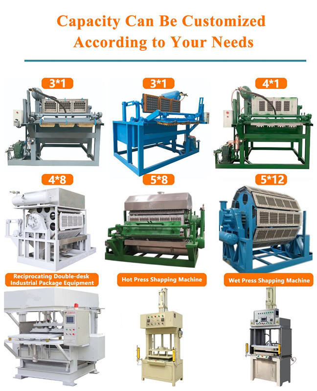 Free Moulding Pulp Egg Tray Machine Heavy Weight High Effective