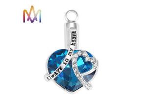 Quality OEM Copper Forever In My Heart Urn Necklace Charms wholesale