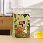 Kraft Paper Easter Bunny Gift Bag for Holiday Party Hand Candy Luxury Packaging