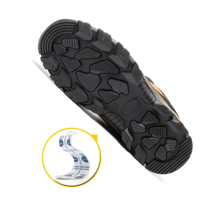 Nubuck Leather Industrial Safety Shoes Steel Toe Cap Shoes For Men