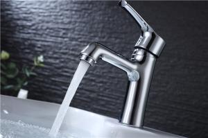 Quality Single Lever Contemporary Sink Faucets Chrome Plated Finish With Extra Large Round Spout wholesale
