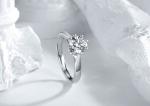 Eternity 925 Silver 2 Carat Moissanite Solitaire Ring Princess Cut Gold Plated