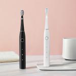 Antiskid Ultrasonic Whitening Toothbrush , Rechargeable Black Toothbrush