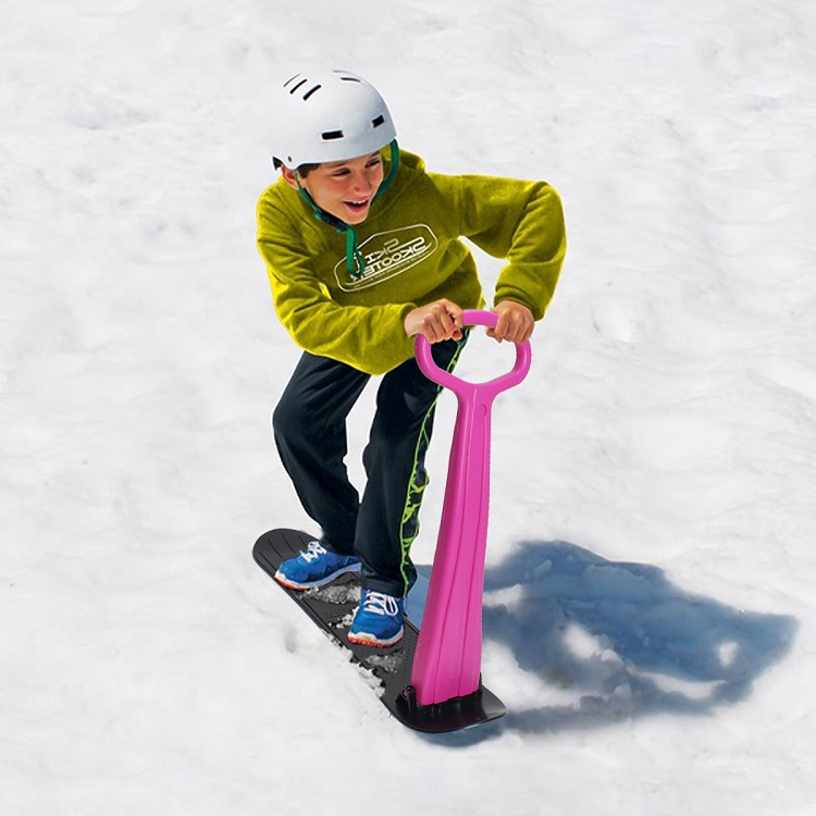 36'' Board Length Lightweight Folding Snow Scooter for Children Durable Snow Sleds