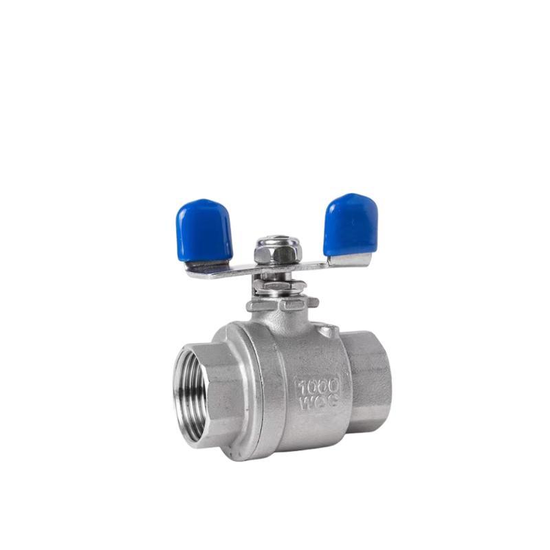 201/304 Stainless Steel Female Thread Butterfly Handle 2PC Ball Valve