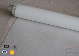 Quality 0.25mm 300gsm White Silicone Coated Fiberglass Fabric For BBQ Fireproof Apron wholesale