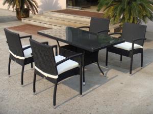 Quality garden rattan dining set outdoor chair wholesale
