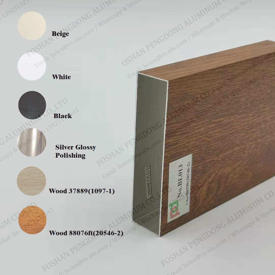 High Quality Customized Powder Coated Polishing Aluminium Kitchen Cabinet Profile
