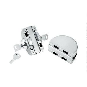 Quality Glass door locks LC-001, stainless steel 304 plate, finishing satin or mirror wholesale
