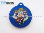 ABS Metal 4.0mm Thickness 85dB Round Music Keychain EMC