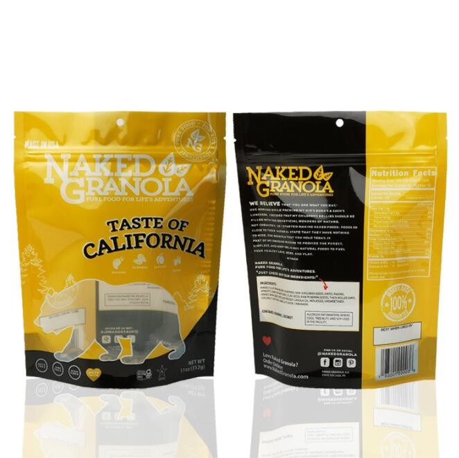 Matte Eco Recyclable Food Pouches Tasteless Resealable Plastic Stand Up Bags 150 mic