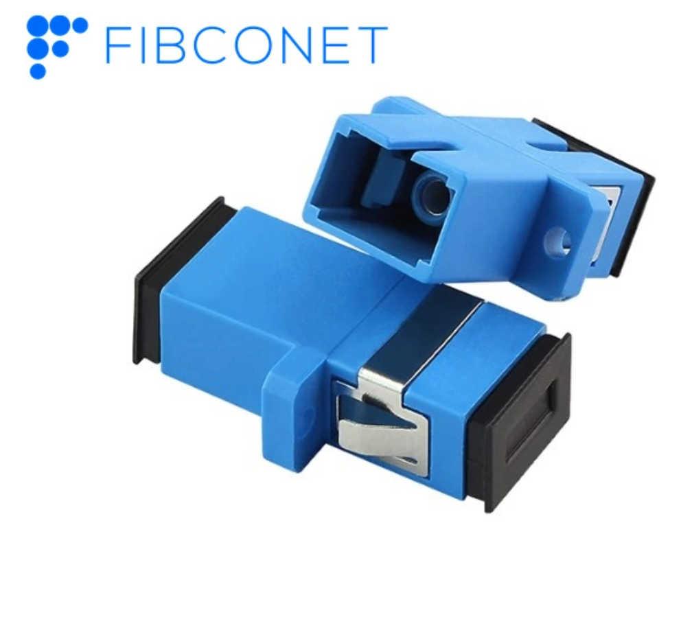 4G Network Compatible PBT Material SC Adapter for FTTH SX/DX Fiber Cores Applications