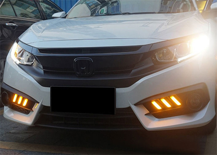 Good Performance LED Daytime Running Lights Fog Lamps And Rear Bumper Lights For Honda New Civic 2016 2018