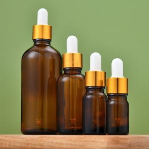 Quality Glass Collar Luxury Empty Cosmetic 50ml Round Matte Frosted Face Serum Bottle 15ml30ml100ml Essential Oil Glass Amber Dropper Bottle With Box wholesale