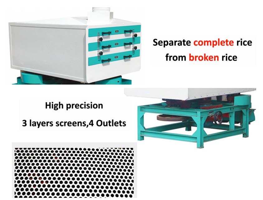 STR MMJP100*3 Rice Mill Plant Broken White Rice Grader Grading Machine for Rice Grading