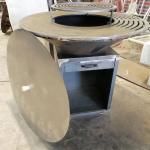 100cm Dia Corten Fire Pit Charcoal Barbecue Grill