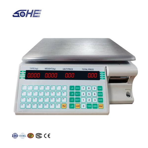 SOHE SHW-TMA Barcode Table Scale Cash Register Durable Stainless Steel Design