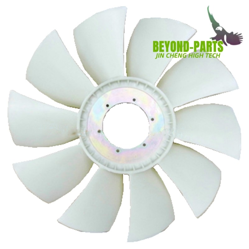 catererpillar 320D Excavator Spare Parts Fan Blade 6 Holes 10 Blade 145MM