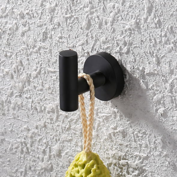 Modern Design Towel Rack Wall Mounted Black Paint Bathroom Accessories Set