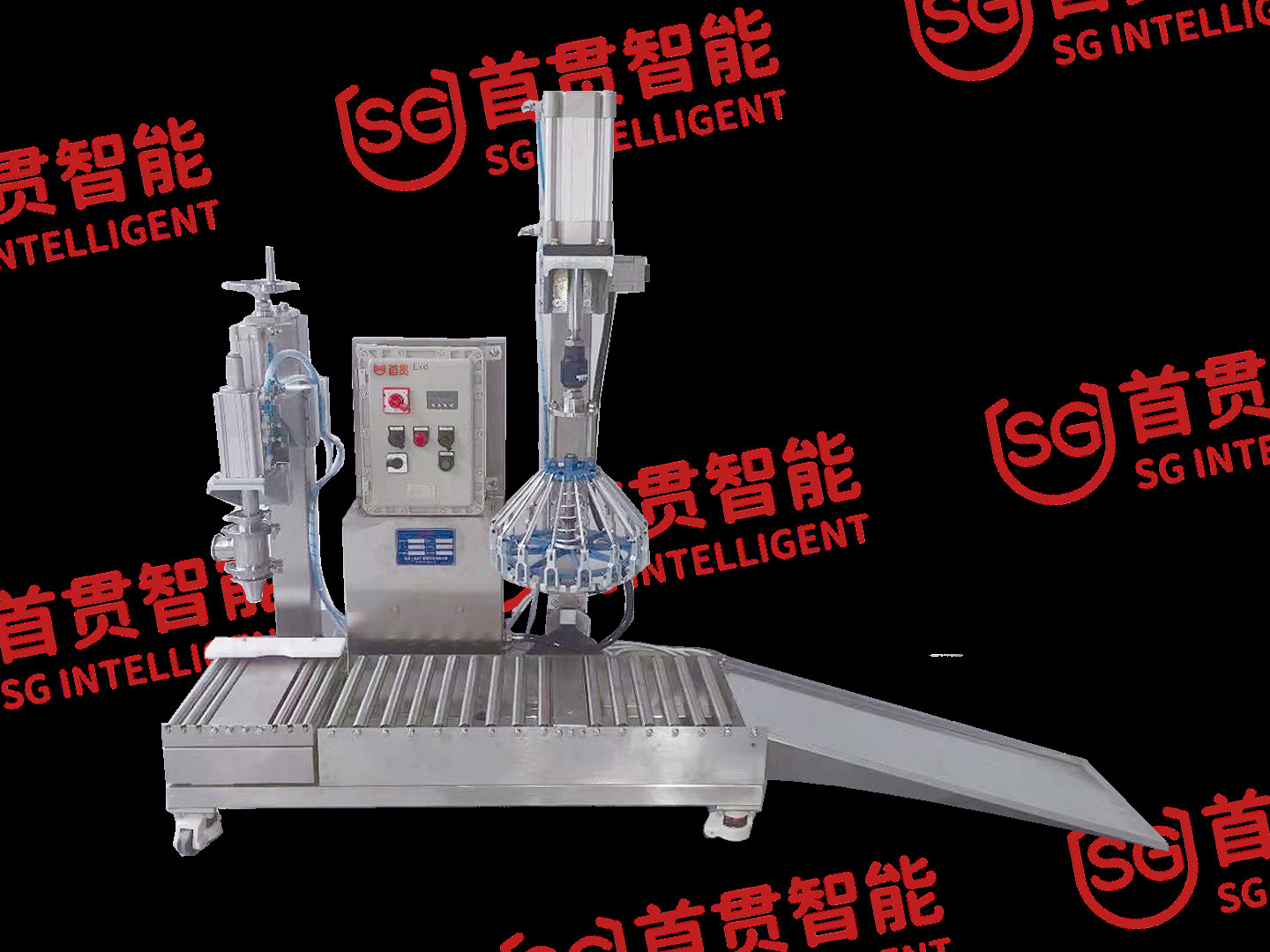 PGS Lube Oil Automatic Liquid Filling Machine 25L With Cooling System