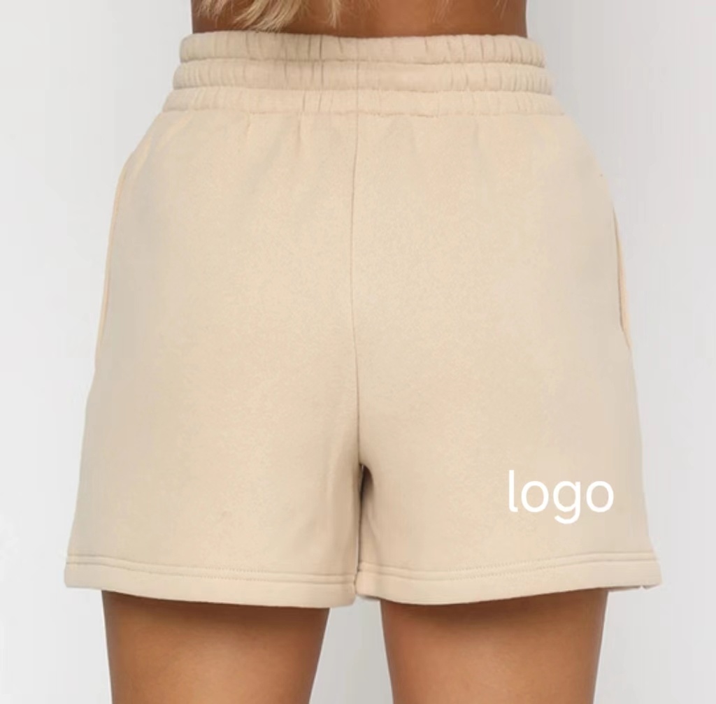 Women Sportswear High Quality Cotton Fleece Custom Women Hoodie with Shorts 2 Piece Set