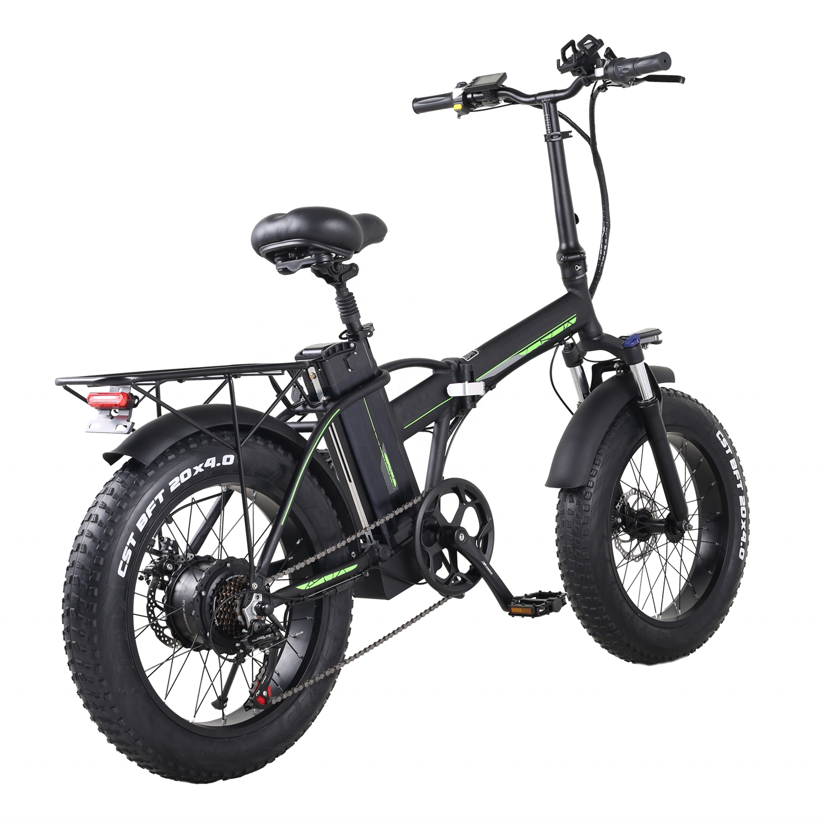20 Inch Fat Tire Electric Folding Bike Long Range 500W Motor Ebike 15Ah Ebike Electric City Bike For Adult Electric Bicycle