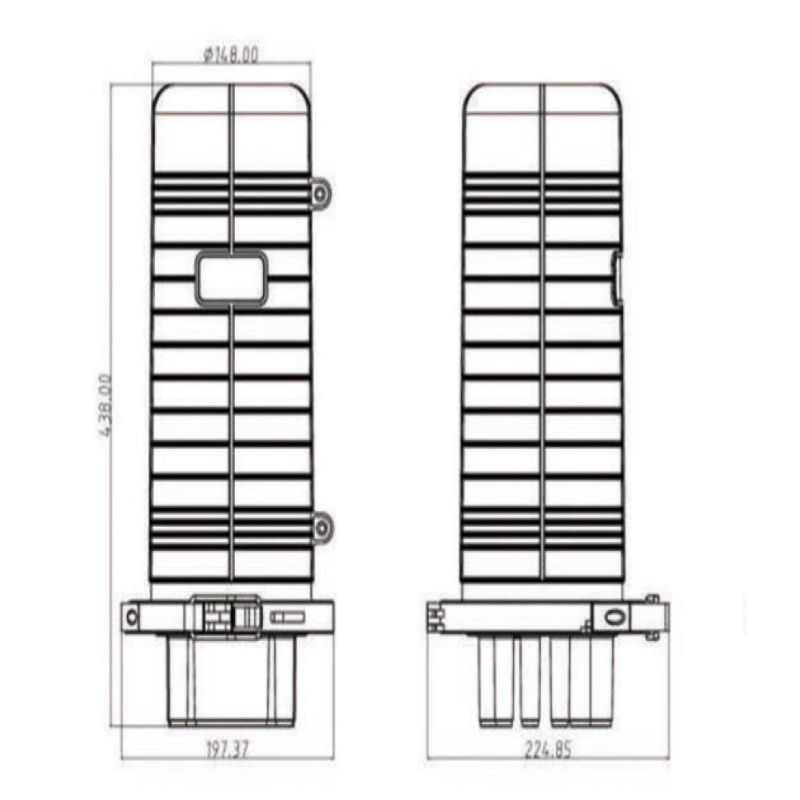 Outdoor FTTH 12 Core IP68 Fiber Optic Connector Box for Splice Closure Waterproof