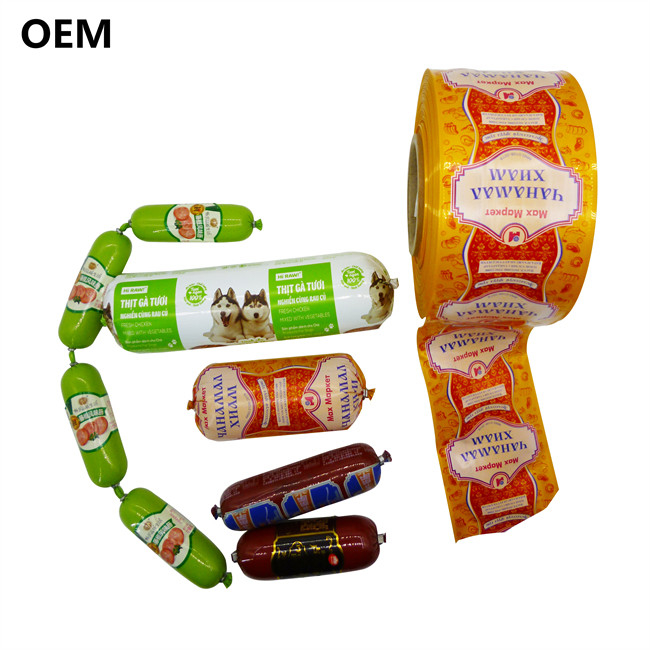 Sausage Color Casing Low Price Wholesale Polyamide Material Plastic Casing Custom LOGO Flexography Printing
