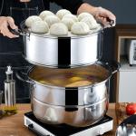 Steamer Pot Oem Hot Selling Large Stainless Steel 2/3 Layer Restaurants