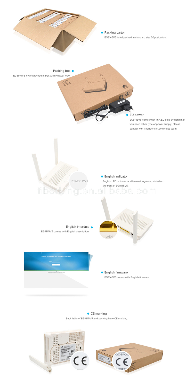 Dual Band WiFi AC ONU ONT huawei Echolife GPON XPON EG8145V5 FTTH 1GE 3FE USB TEL Optical Network Terminal