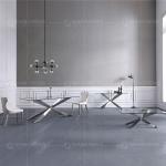 0.25CBM Modern Sofa Center Table 12mm Stainless Steel Coffee Table With Glass