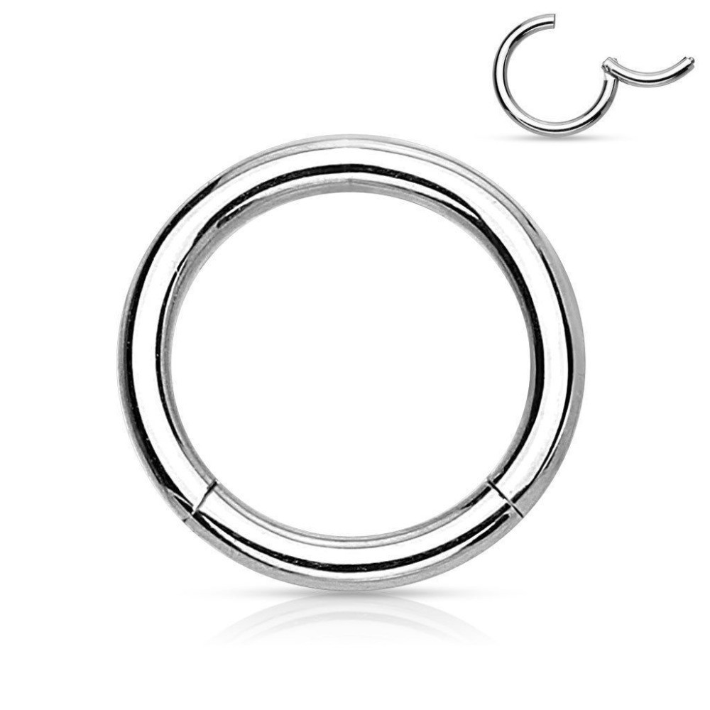 Titanium Hinged Segment Cliker Nose Ring Nose Hoop Ring Ear Tragus Cartilage Body Jewelry