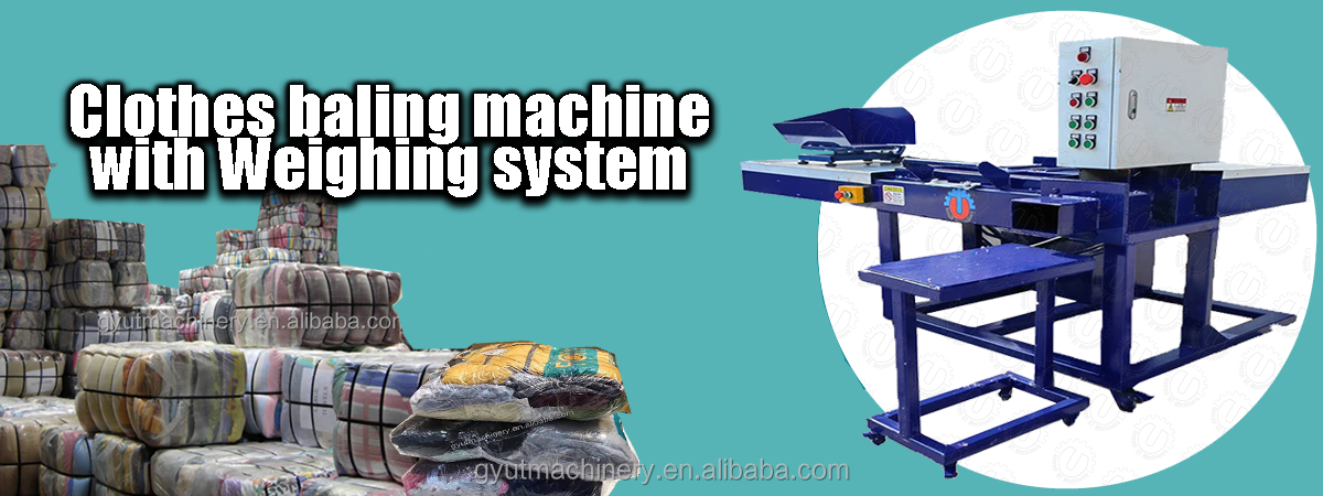 Rag Baling Machine for Secondhand Clothes and Wool Fibre Wipers at 2300*5700*2900mm