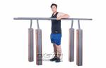outdoor fitness equipments WPC materials based Parallel Bar with TUV certificate