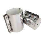 Stainless Steel 430 / 304 Metal Pipe Couplings Zinc Plated Clamp Low Pressure