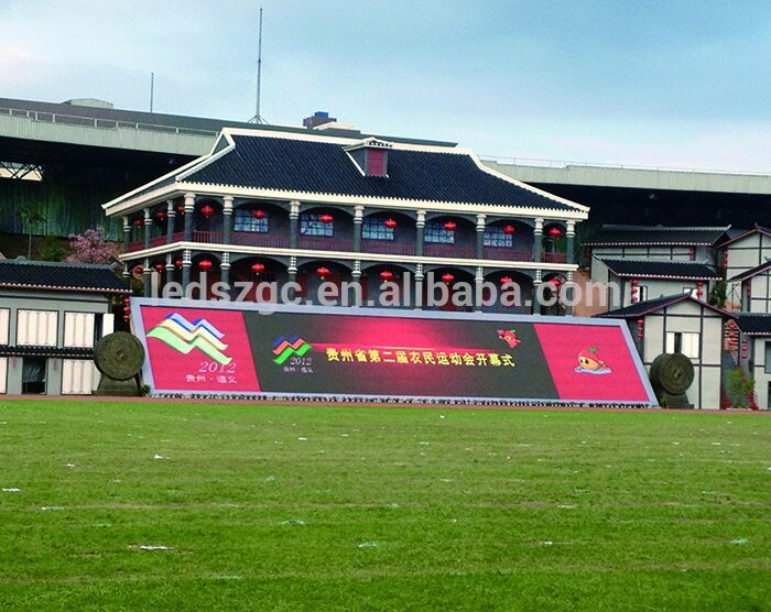 p10 outdoor full color football stadium perimeter led screen display