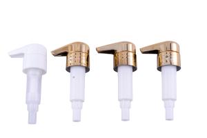 Quality Food Grade 28mm Lotion Pump Head Cover 28/400 Gold Dispenser 8.0cc For Dosage Syrup Bottle wholesale