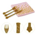 Christmas Pink Napkins Disposable Paper Tableware For Parties