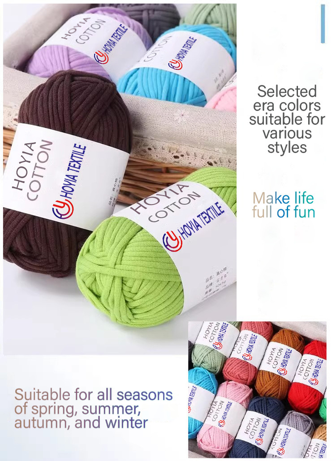 1/1NM 70% Cotton 30% Nylon Cotton Nylon Yarn Colorful Hand Made Crochet Knitting Yarn For Beginners