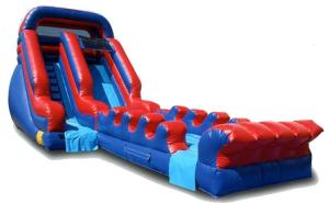 Quality Outdoor Games Kids Inflatable Water Slide 0.55mm PVC Tarpaulin For Commercial Events wholesale