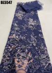 Latest fashionable aso ebi beaded lace wedding dress with shiny beaded Europe